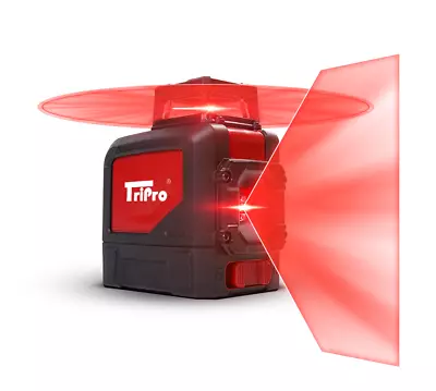 3D 360° Plane & Line Auto-Level Red Rotary Cross Laser TriPro Receiver Detector • $146