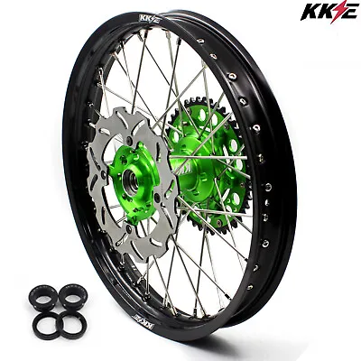 $389 • Buy KKE 19  Rear Wheel Rim Fit Kawasaki KX250F 2006-2019 KX250F 2021 CNC Green Hub