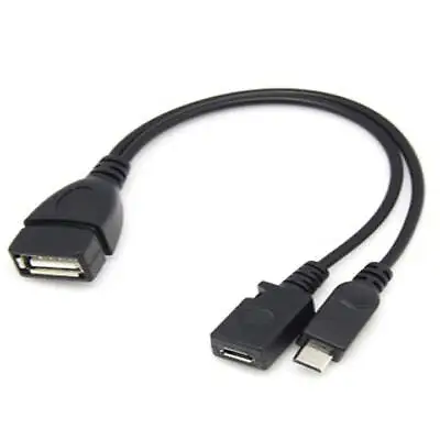 2 In 1 OTG Micro USB Host Power Y Splitter USB Adapter To Micro 5 Pin Male Femal • $4.19