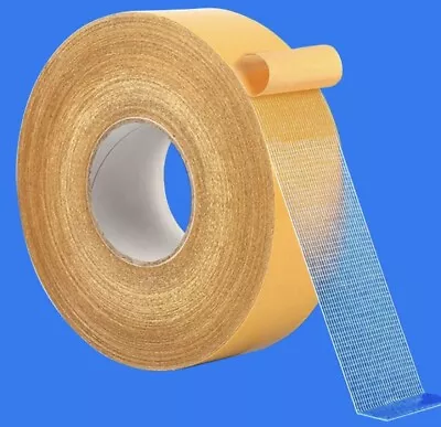 Double Sided Tape Heavy Duty Fiberglass Mesh Adhesive Transparent Tape 1inX66ft • $10.20