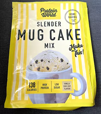 Protein World Slender Mug Cake Mix - Vanilla Chocolate Chip - 500g / 12 Servings • £11.97