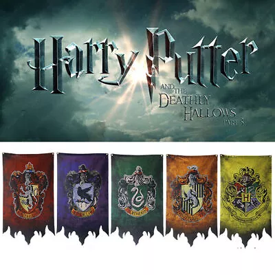 $13.29 • Buy Harry Potter Banner Hogwarts Flag Gryffindor Slytherin Ravenclaw Hufflepuff Gift