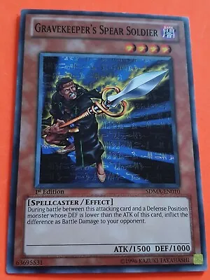 Gravekeeper's Spear Soldier - 1st Edition Common - Marik Structure Deck - YGO • £1