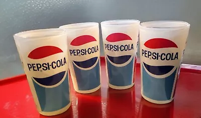 Set Of Four Vintage PepsiCo 1960s Milk Glass 12 Oz Tumblers • $45