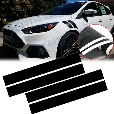 Sport Racing Side Hood Hash Fender Stripes Decal Stickers For Ford Mustang Focus • $12.88