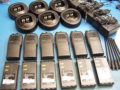  6 Motorola HT750 UHF 450-512  16 Channel  Mint Condition Tested • $1600