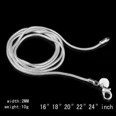 925 Sterling Solid Silver 1-6MM Snake Chain Men Women Necklace 16-24inch Gifts ↷ • $1.39