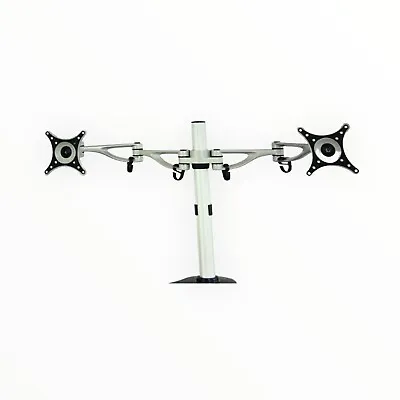 FLEXIMOUNTS Full Motion Dual Arm LCD Desk Mount For 10''-27'' Monitor (M13) • $30