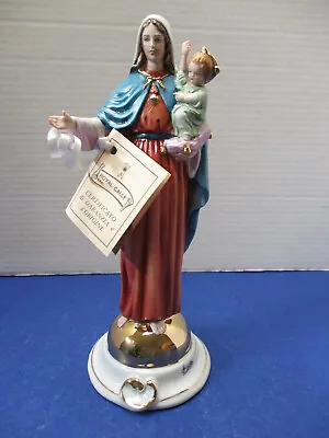 A Calle Italy Madonna Mary & Baby Jesus Sculpture Statue 9.5  Capodimonte • $62