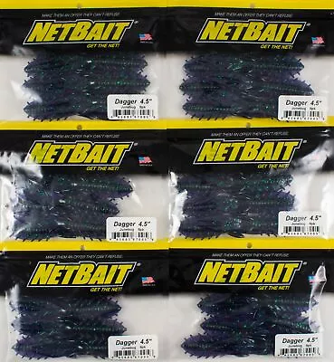 (lot Of 6) Netbait Dagger 4.5  Junebug Dt2430 • $0.99