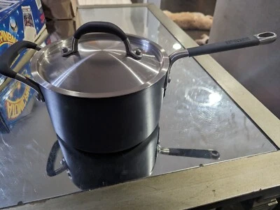 £44.79 • Buy Circulon Commercial Anodized 4 Quart 3.7 L Sauce Pan W/ Lid Meyer Excellent Cond