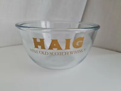 £9.99 • Buy HAIG Fine Old Scotch Whisky Pyrex Glass Bowl 16 Cm Advertising Christmas 