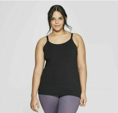 $15.99 • Buy NWT Auden Womens Nursing Sleeveless Adjustable Strap Cami Tank Top Black XS