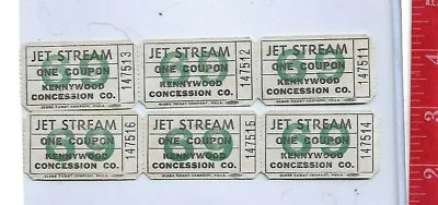 $9 • Buy Vintage Lot 1969 Jet Stream Tickets Kennywood Park Pennsylvania 