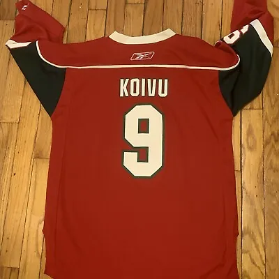 Mikko Koivu #9 Minnesota Wild NHL Hockey Red Jersey Youth L/XL • $23.10