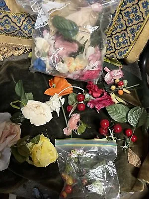 Vintage Millinery Flower Lot C 1920-40s Approximately 40 Pieces ! • $39.99