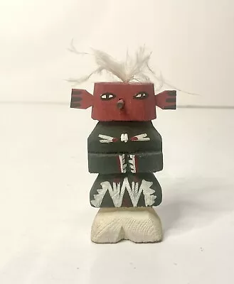 Vintage Kachina Route 66 Native American Wood Painted Mini Doll Souvenir • $25