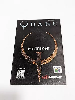 Quake 64 Nintendo 64 N64 Manual Instruction Booklet Only • $9.99