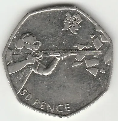 50 Pence London Olympics  Shooting • £3.35