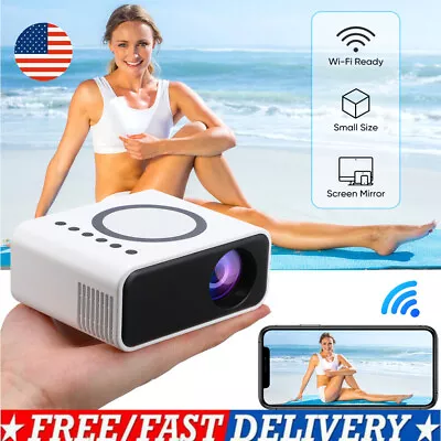 Portable LED Mini Projector For Iphone Adroid Phones Support 1080P Video HD 2024 • $44.79