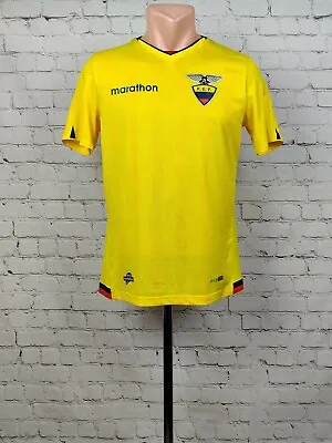 Football Shirt Soccer FC Ecuador FEF Home 2017/2018 Marathon Jersey Yellow Men S • $39.99
