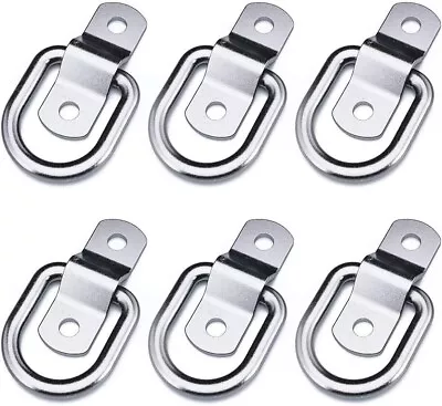 $15.90 • Buy 6PCS  Stainless Folding D Ring Tie Down Lashing Point Anchor Fixing Cleat Plate