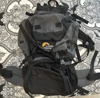 Lowe Alpine Backpack Air Cooled Back System Black Green Hiking Outdoor Bag  • $50