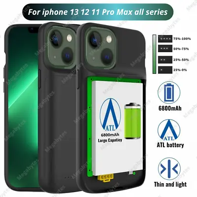 6800mAH Battery Charger Case Power Bank Cover For IPhone 11 12 13 14 Pro Max XR • $21.93