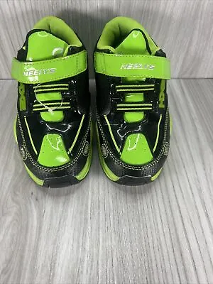 Heelys X2 Size 11 Light Up Shoes Green And Black Brand New Without Box • £25