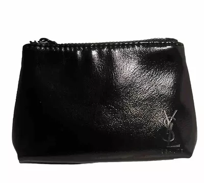 YSL Beaute Yves Saint Laurent Pouch Cosmetic Bag Black 13cm X 9cm • $14.95