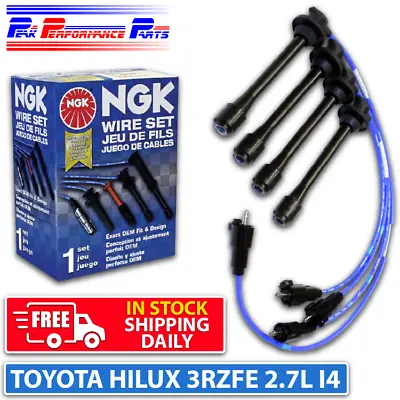 NGK Spark Plug Ignition Lead Cable Set For Toyota Hilux 3RZFE 2.7L I4 1997-2005 • $130