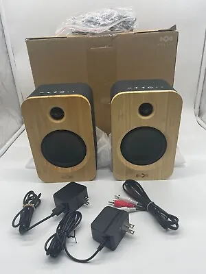 House Of Marley Get Together Duo Powerful Bookshelf Speakers With Wireless Blue • $89