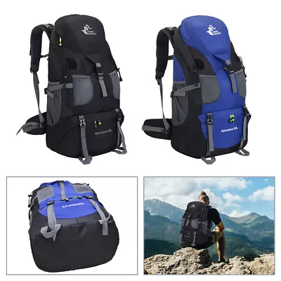 50L Backpack Rucksack Outdoor Sports Bag Waterproof Hiking Camping Travel Bag • £17.78
