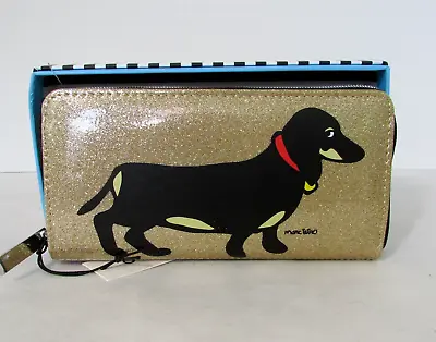 Marc Tetro Dachshund Wallet Gold Gift Box NWT • £28.91