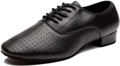 Breathable Lace-Up Dancing Leather Latin Shoe For Men Salsa TangoBallroom SZ 11 • $30.99