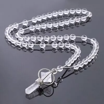 2pcs White Quartz Stone Long Necklace Women Reiki Merkaba Pendant Necklaces  • $27.19