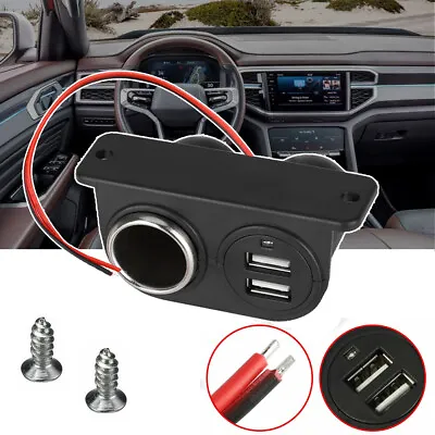 Universal Car Cigarette Lighter Dual USB Power Outlet Socket Plug Adapter Parts  • $5.85