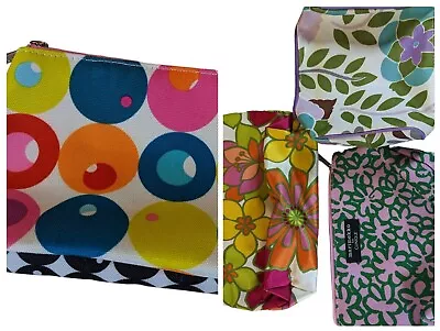 Lot Of 4 Clinique Cosmetic Travel Makeup Bag - Kapitza Marimekko Floral • $13.99