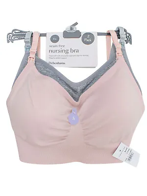 £9.89 • Buy BNWT - Debenhams 2 Pack Non-Wired Seam Free Maternity Nursing Bras - Sizes S - L
