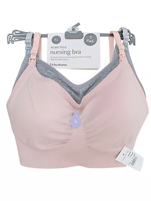 £9.89 • Buy BNWT - Debenhams 2 Pack Non-Wired Seam Free Maternity Nursing Bras - Sizes S - L