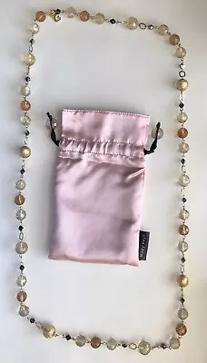 New Mary Kay Consultant Gift / Prize Holiday Wishes Necklace Pink Drawstring Bag • $16.51