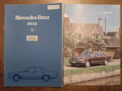 MERCEDES BENZ 280 SE Orig 1981 1982 UK Mkt Prestige Sales Brochure + Specs • $12.42