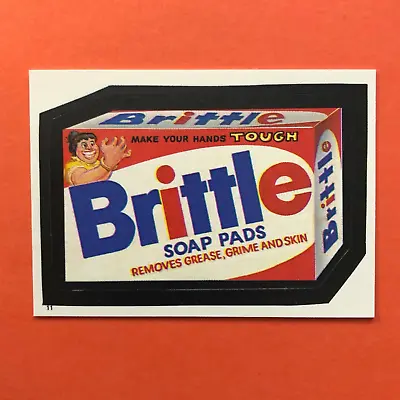 1986 Wacky Packages Brittle Soap Pads #11 Topps Album Sticker Brillo Pad Satire • $2.49