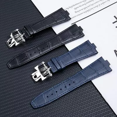 $46.99 • Buy 25mm*9mm Genuine Leather Watch Band Strap Fits VACHERON CONSTANTIN Overseas !!