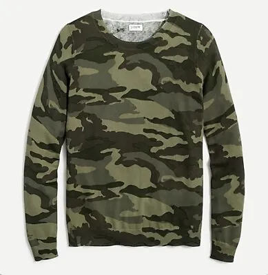 NWT J Crew Camo Teddie Sweater Size XS Jenna Camo Green 969 AC506 $80 • $24.99