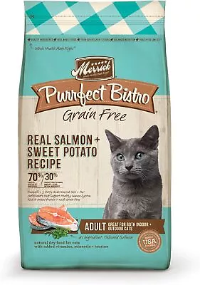 Merrick Bistro Grain Free Real Salmon And Sweet Potato Adult Dry Cat Food12 Lbs • $41.78
