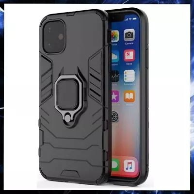 For APPLE IPHONE 12 61  ARMOR CASE WITH STAND RING MAGNETIC HOLDER SHOCKPROOF • $14.75