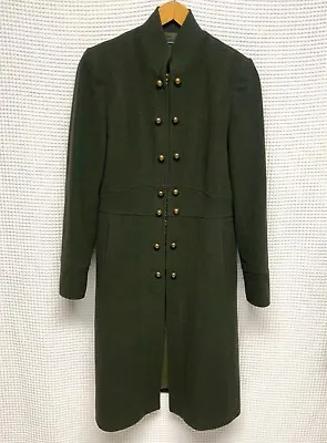 Cortefiel Double-Breasted Look Coat Peacoat Military Style Wool Womens Sz 40 S • $35.50