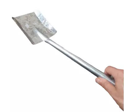 Long Handle Fireplace Coal Ash Shovel 10cm Wide 35cm Long Zinc Plated Feed Scoop • £5.79