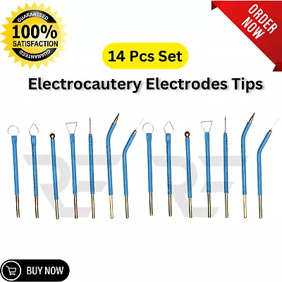 Ellman Surgitron Handpiece Electrodes Set Of 14 Reusable-Tungsten Tips New CE. • $56.99